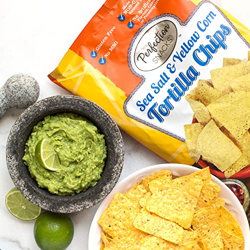 Perfection Snacks Restaurant Style Tortilla Chips, Yellow Corn, Sea Salt, 12 Ounce (Pack Of 3) #TOP2