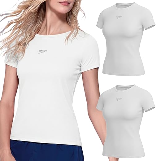 Kit 2 Camisetas Femininas Speedo Slim Academia Treino Sport Fitness
