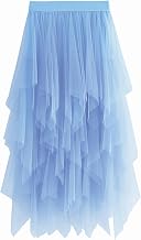 Pleated Skirt Tulle Asymmetrical Tulle Skirt Short Skirts Midi Skirt Summer Goth Lace Dress Vintage Mixed Colors