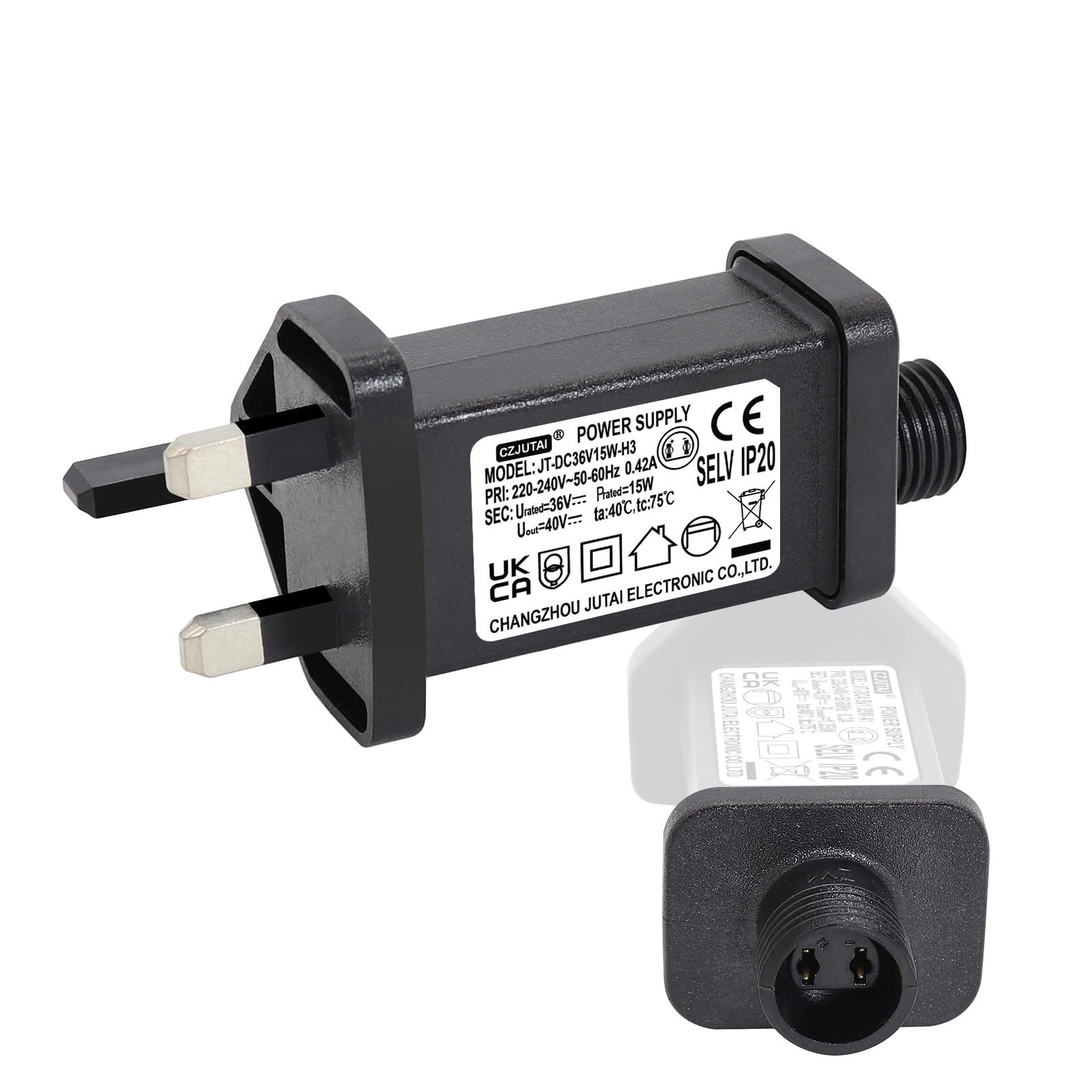String Lights Indoor-Outdoor Power Adapter for CZJUTAI JT-DC36V15W /12W /9W /7.2W /6W -IP44 Christmas Lighting [U7T5]
