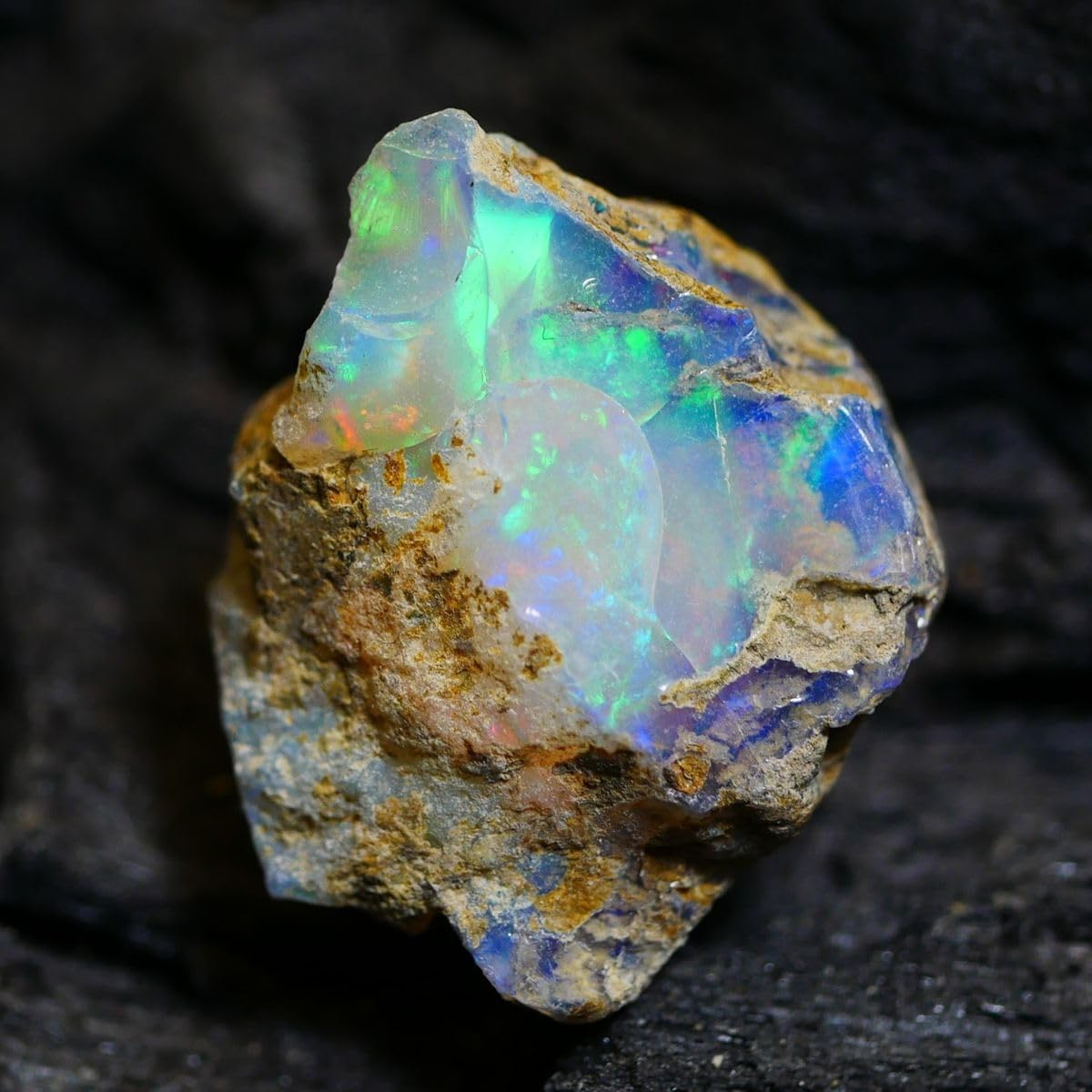 AAAA+ Natural Ethiopian Welo Opal Rough Stone (2ct - 13ct Pcs) – Ultra Fire Striking Raw Crystal | Handpicked Opal Rock for Jewelry Making | October Birthstone Gemstone