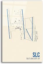 Epic Art 'SLC Airport Layout' by O8 Left, Acrylic Glass Wall Art, 16"x24"