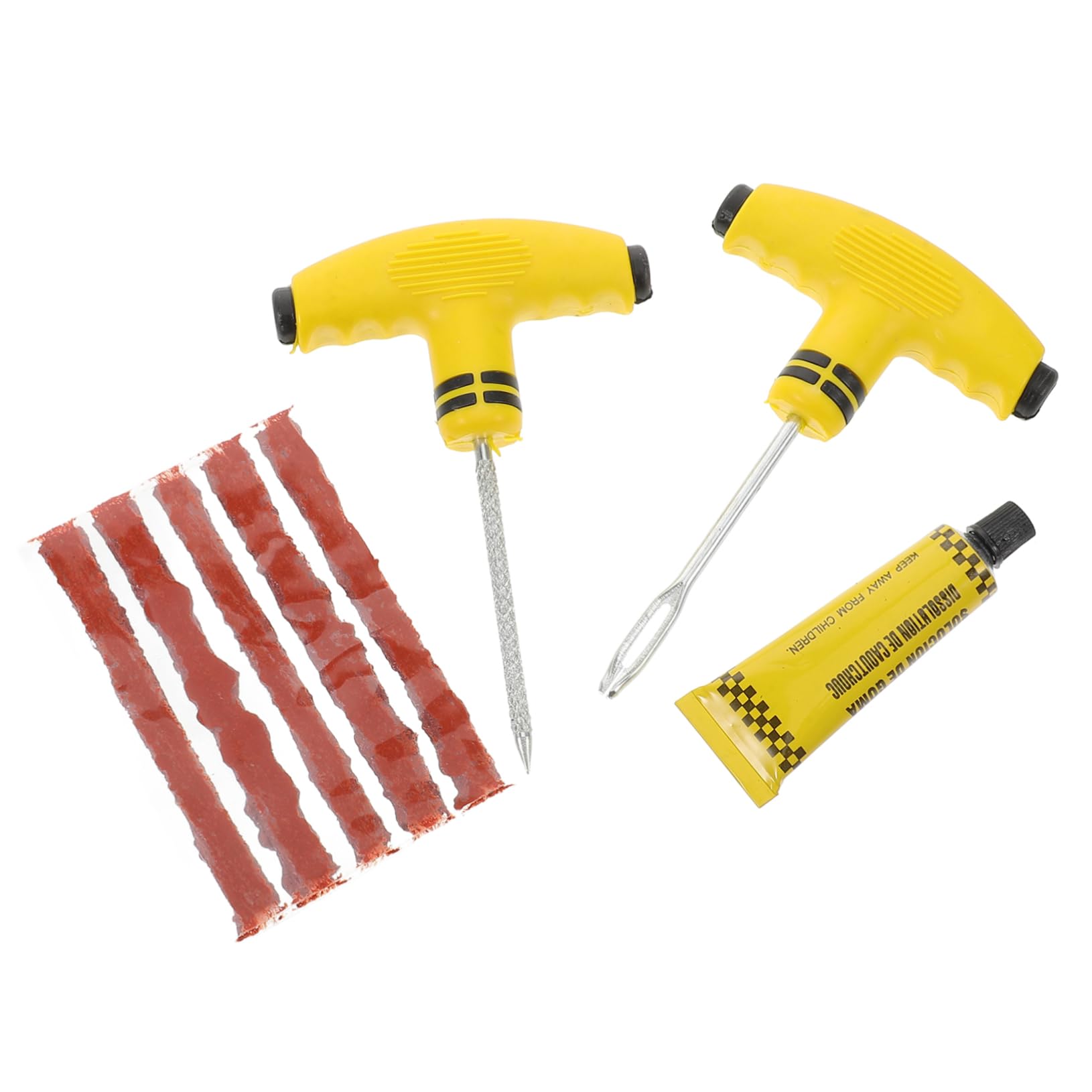 OUNONA 1Set Tire Repair Kit for Tubeless Tires Heavy Duty Car Puncture Repair Tools with Practical Repair Strips for Motorcycles and Electric Vehicles Comprehensive