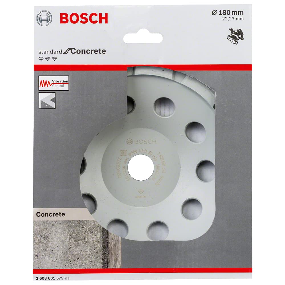 Bosch Professional elmas kap diski, beton için standart, beton için (beton için, 180 x 22,23 x 5 mm, beton taşlama aksesuarı)