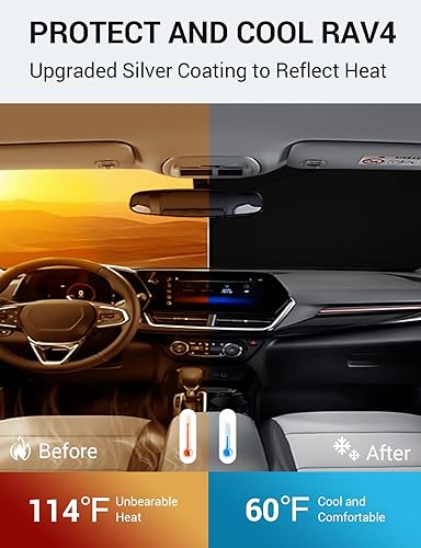 Vista 874 de Proadsy Parasol para parabrisas para BMW X1 F48 2016-2022 de 4 capas plegable, protector de parasol frontal que bloquea los rayos UV y mantiene