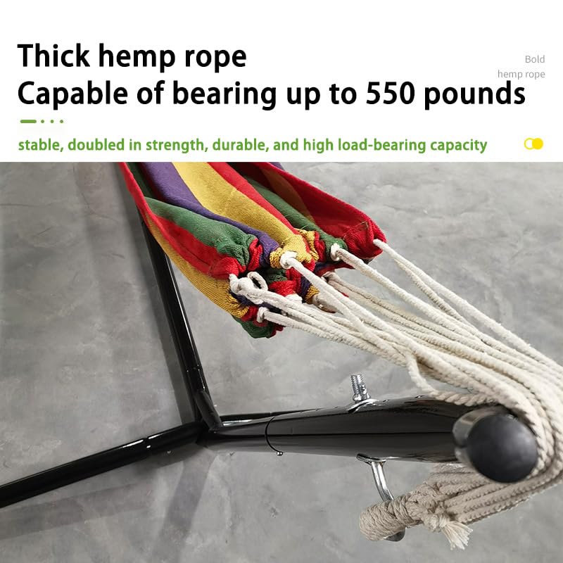 Amaca da esterno con supporto staccabile, doppia amaca con borsa per il trasporto inclusa, capacità 250 kg, perfetta per interni ed esterni, patio, terrazza, cortile, balcone rosso