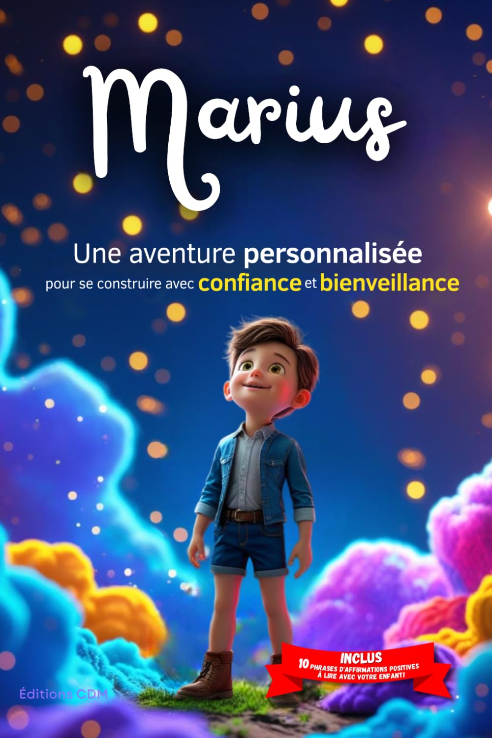Marius découvre le monde: Livre personnalisé prénom, belles leçons de vie, mini-histoires magiques, aventures, confiance en soi, affirmations ... en famille, endormissement paisible : Marius