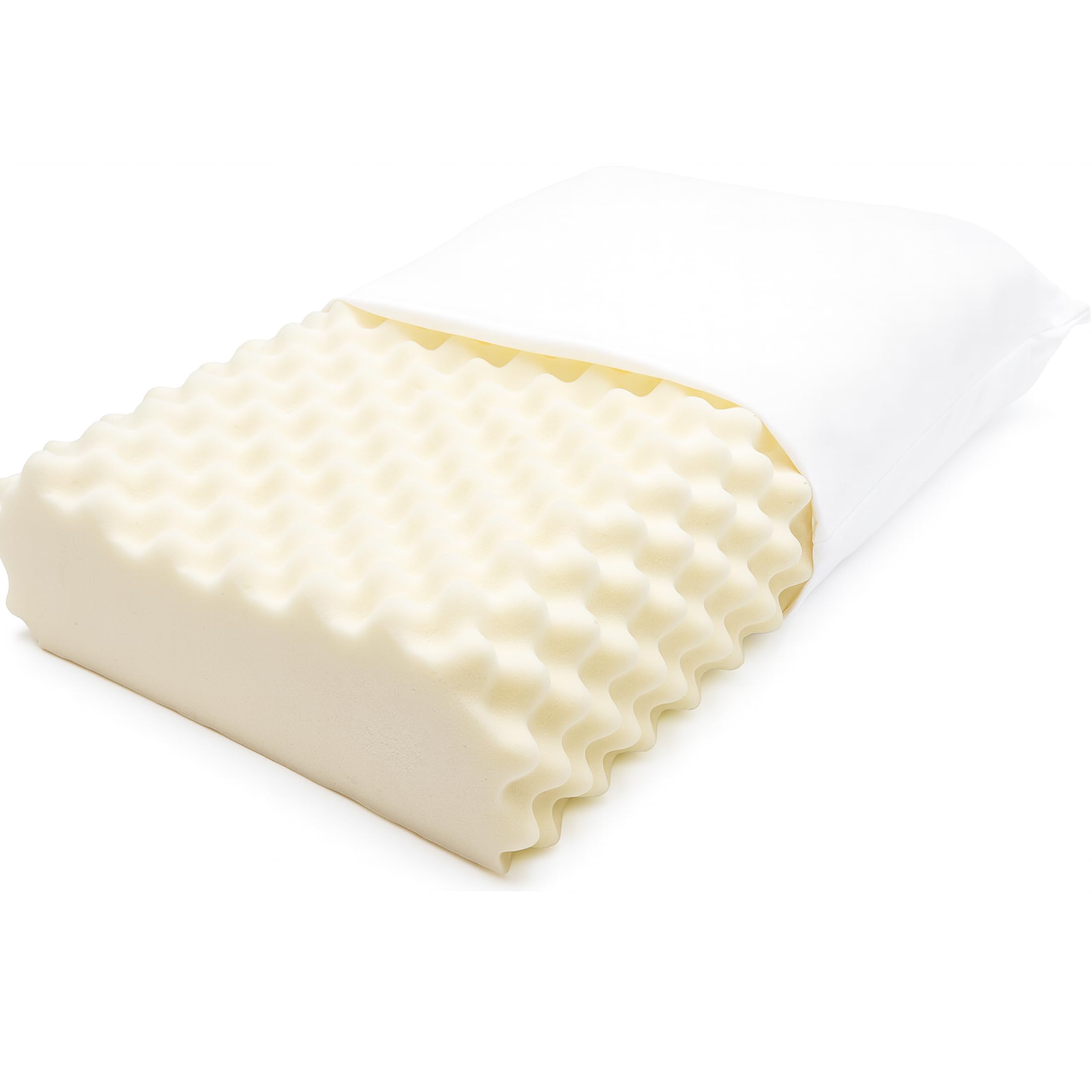 OrganicTextiles Organic Contour Latex Pillow with Organic Cotton Cover (Knobby), GOTS & GOLS Certified, Neck Pain Relief Help, Head Support, for Side Back Sleeper