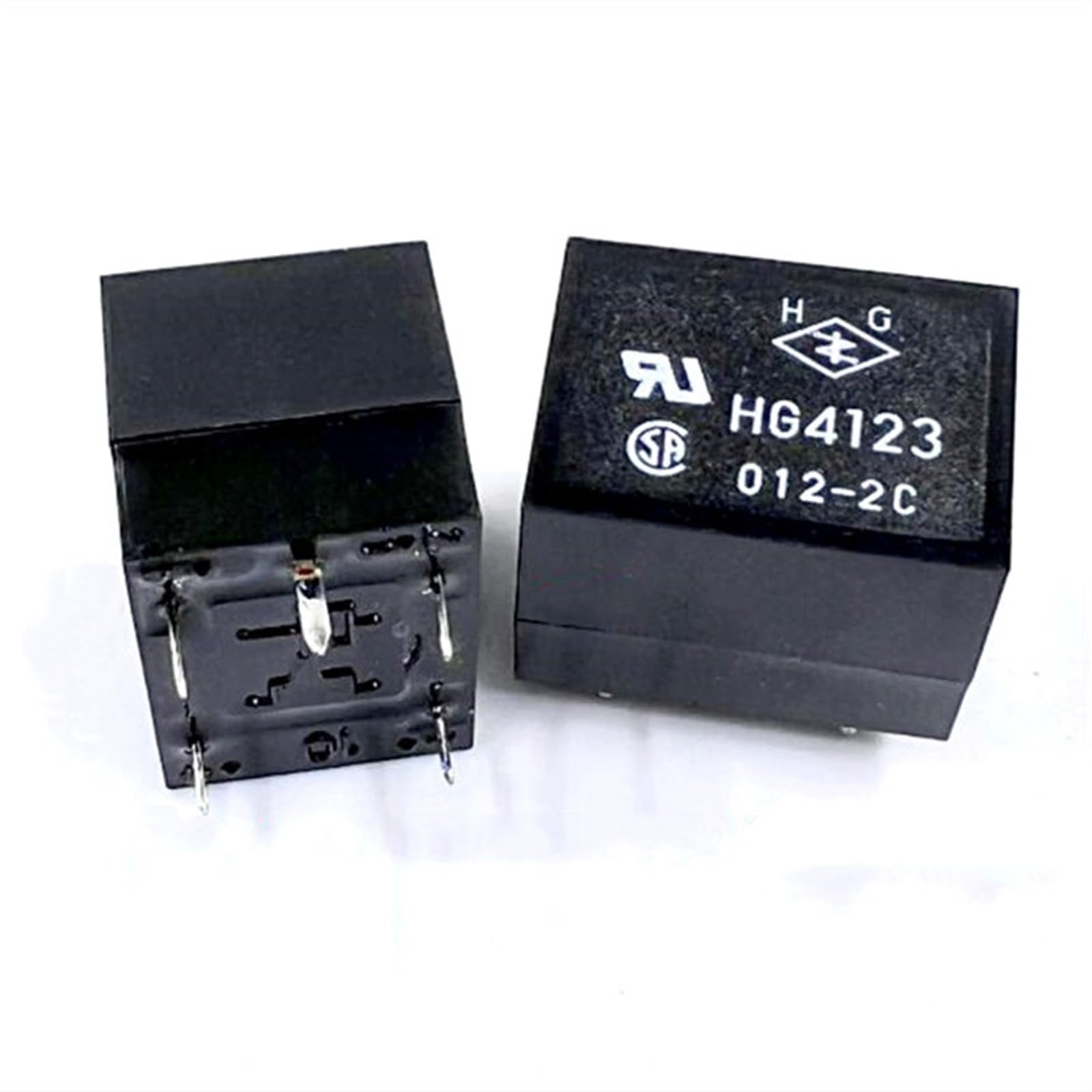 Relais HG4123 012 2C 12V à 5 broches, commutation stable pour électronique de contrôle