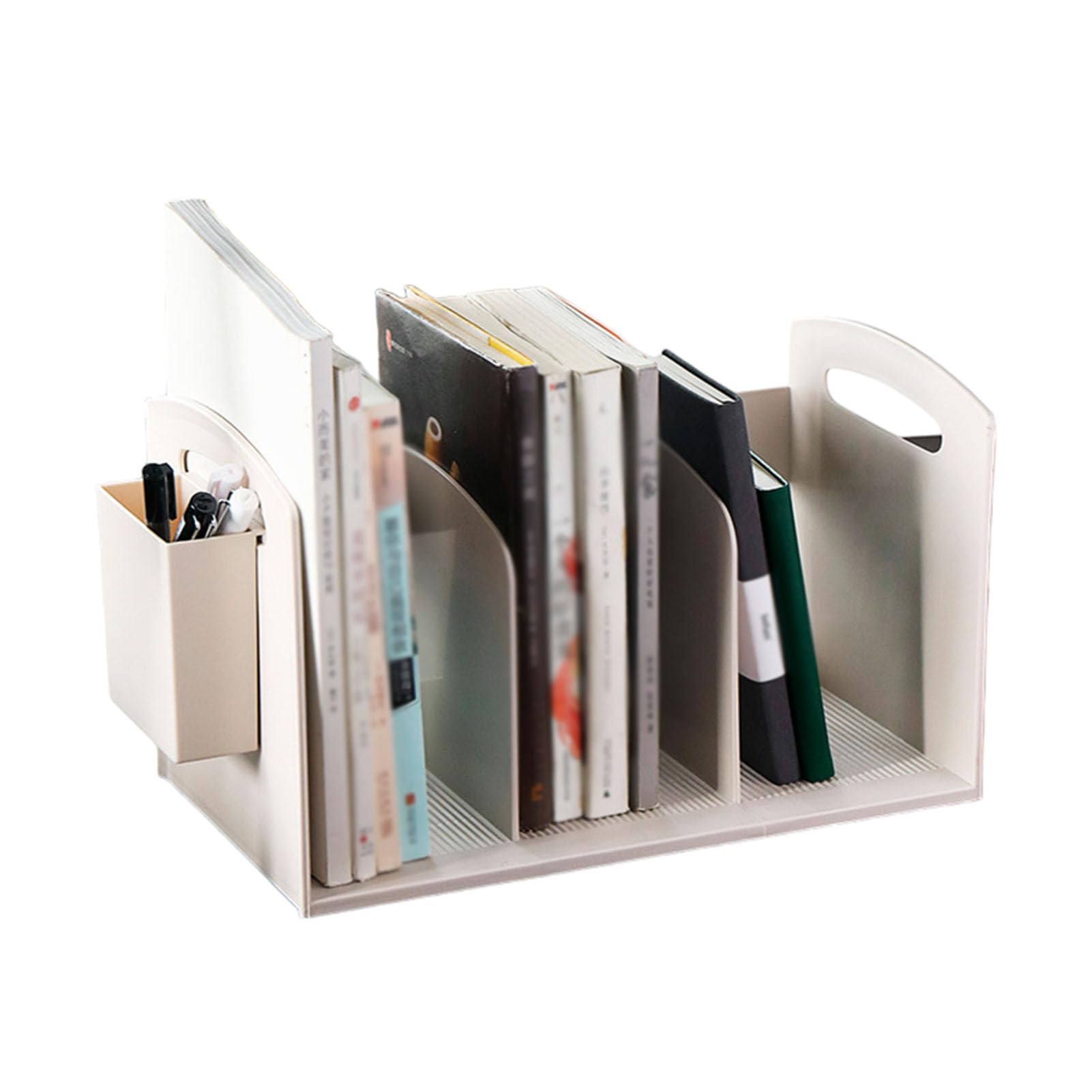 Piccolo Organizer da scrivania in plastica per Piccoli spazi, Contenitore da scrivania Leggero e Comodo con Piccola Scatola portaoggetti sospesa, Organizer da scrivania e Spazio