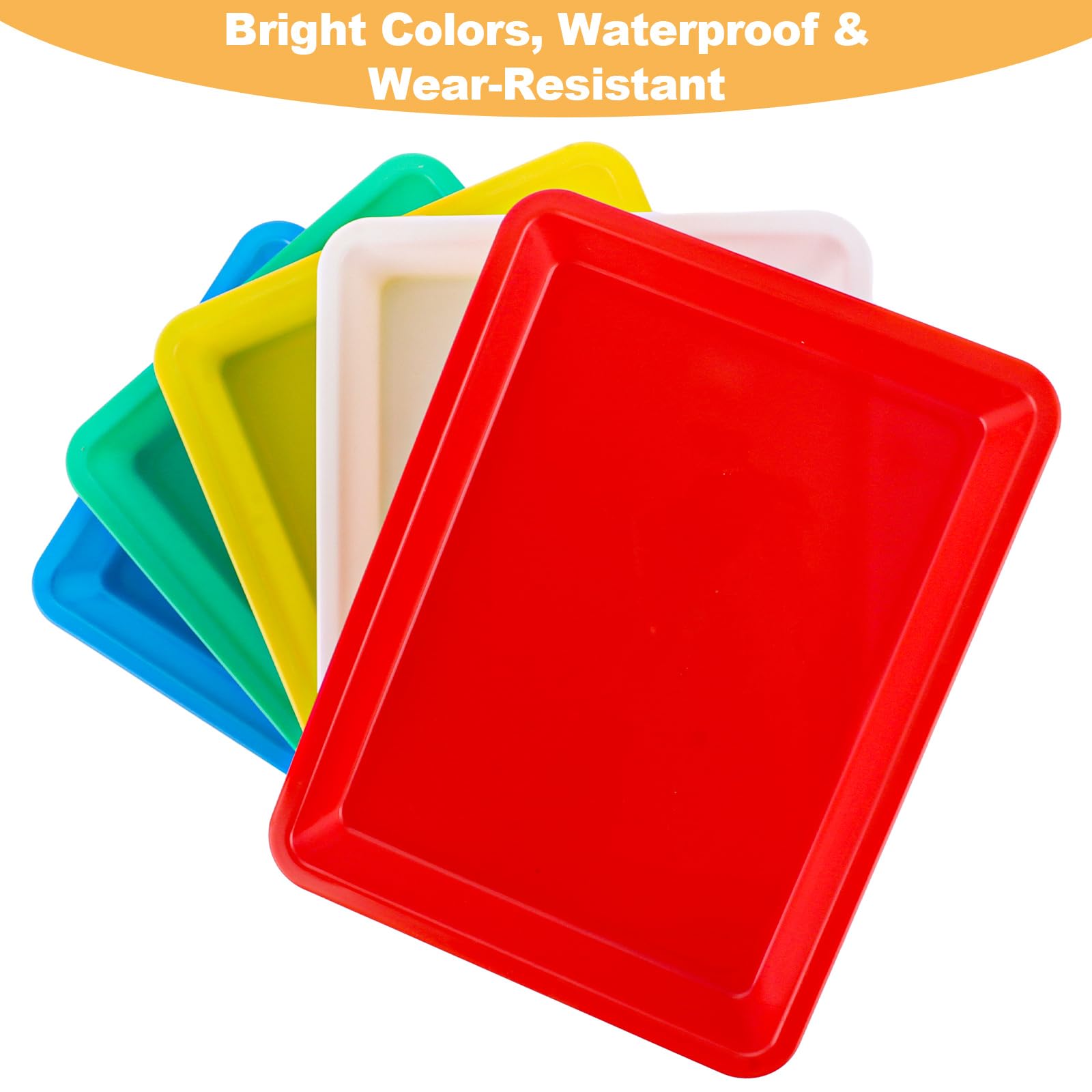 Vassoio Rettangolare In Plastica Bianca 24x17,3x1,5 Cm – Organizer Portaoggetti Per Casa, Hotel, Ristorante - 5