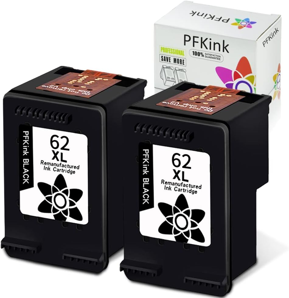 62XL Ink Cartridges Black Combo Pack for 62 Ink 62XL Ink Cartridge High