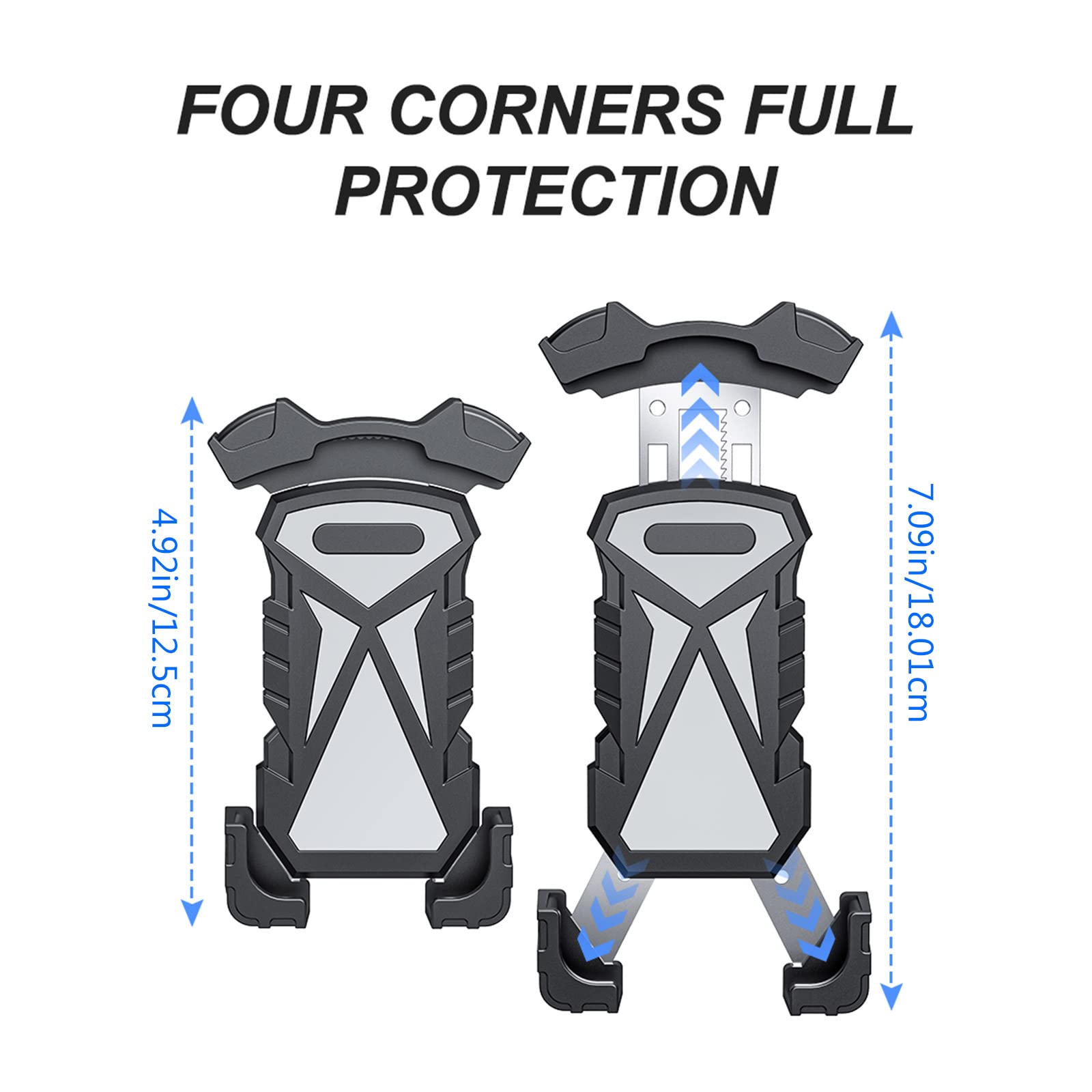 Support de téléphone pour guidon de moto - Pour la plupart des téléphones portables et GPS - Support pour smartphone