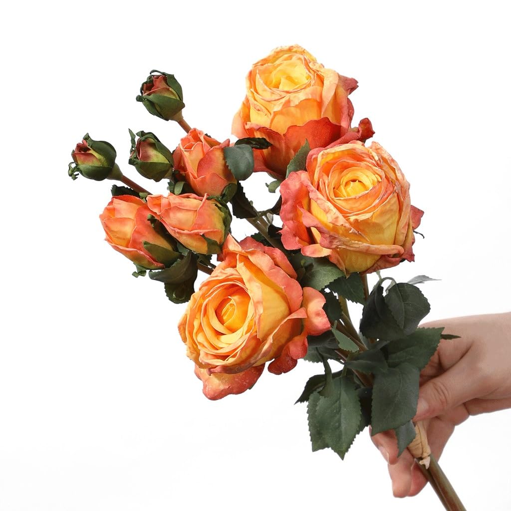 Rose artificielle multi-têtes anti-flétrissement pour décoration et bouquet de mariage