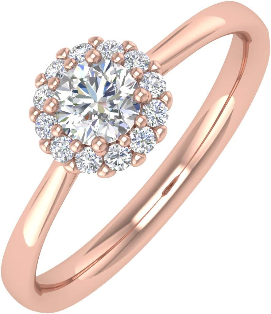 1/3 Carat Diamond Engagement Ring in 14K Gold