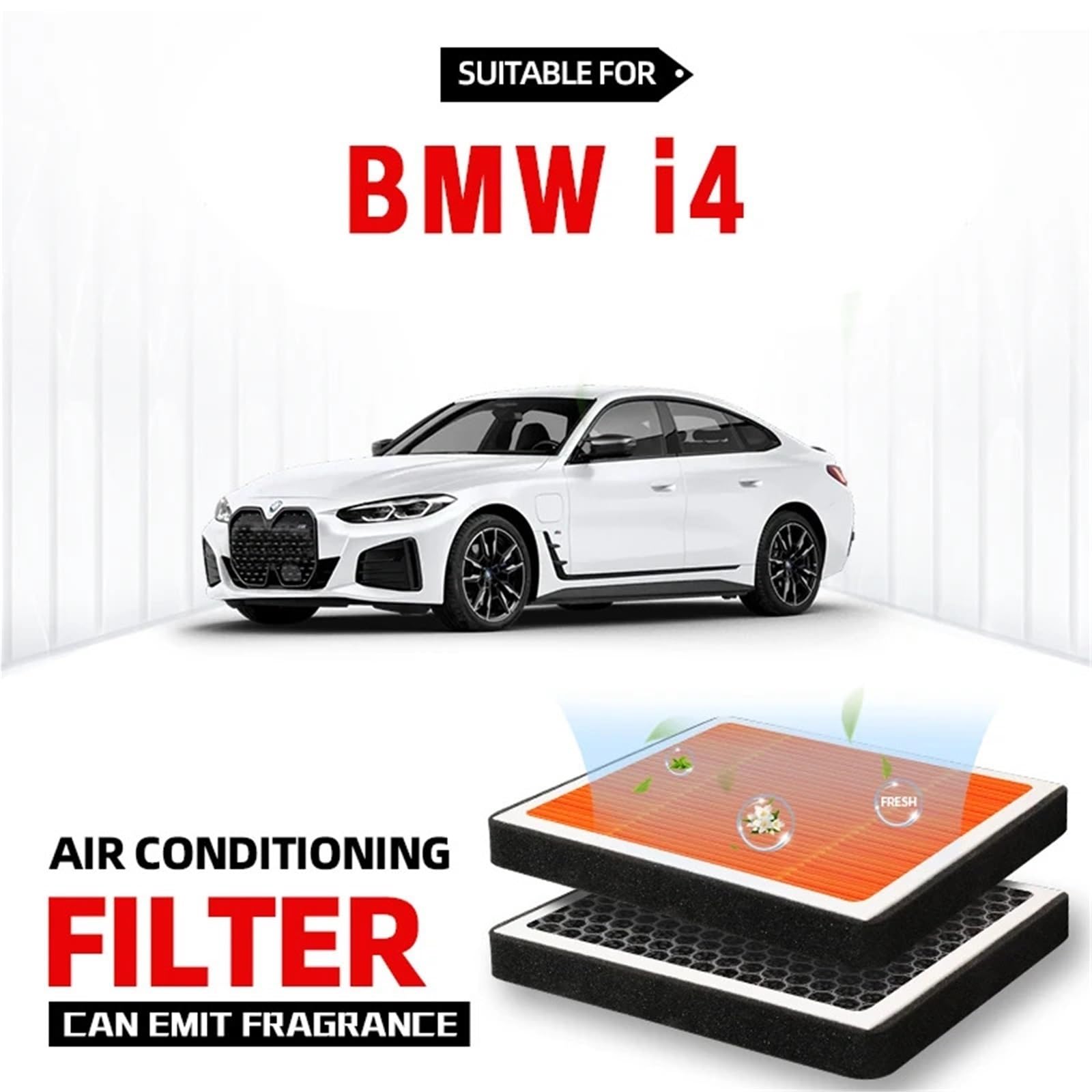 Filtro abitacolo Adatto Per Filtro Abitacolo BMW I4 Filtro Aria Filtro Aria Condizionata A Carbone Attivo Con Fragranza Per Purificare L'aria Dell'abitacolo Dell'auto