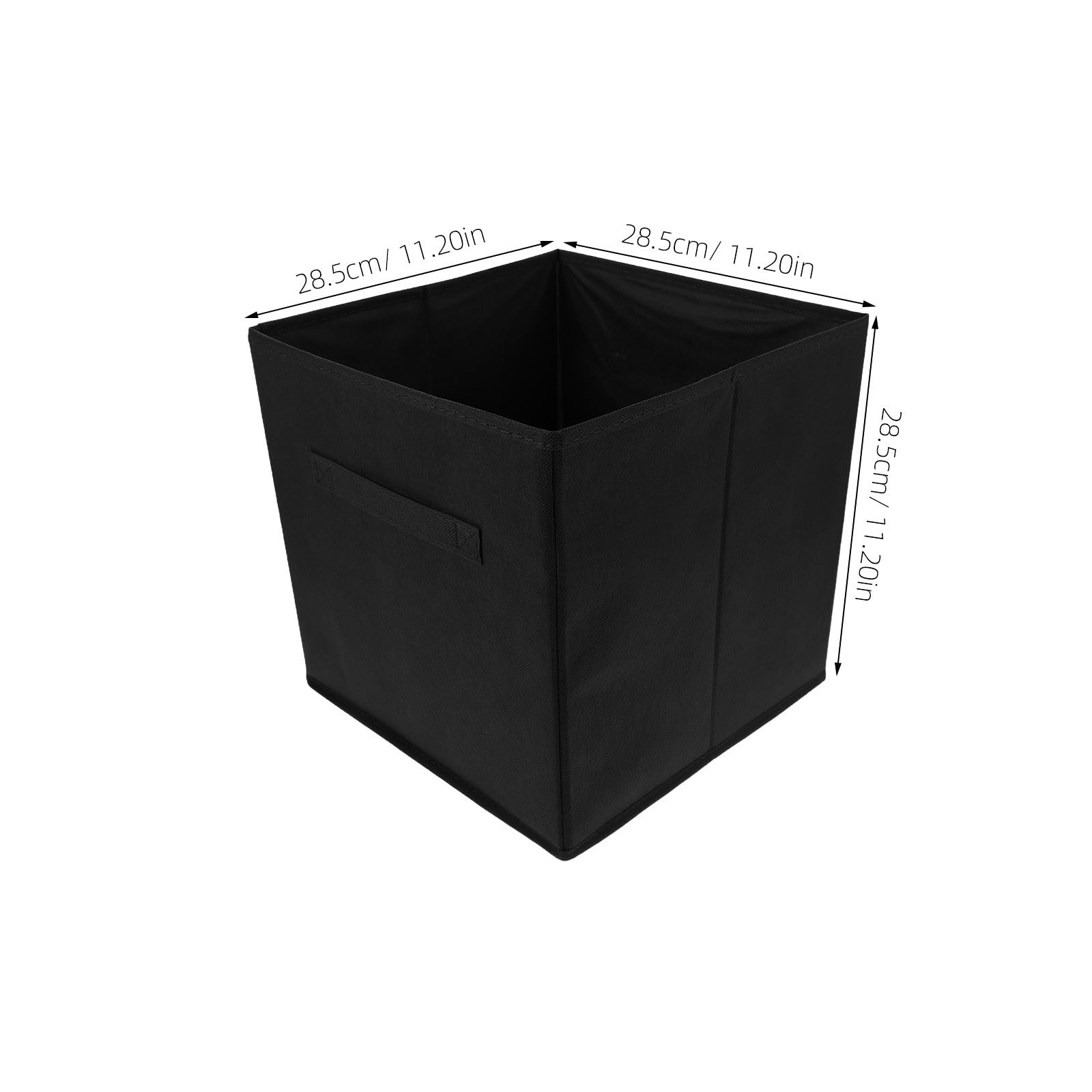 Housoutil 4 Pièces Boîte de Rangement Pliable en Tissu, Cube de Rangement pour Vêtements, Grosse Capacité, Noir, Multifonction, pour Bureau et Maison