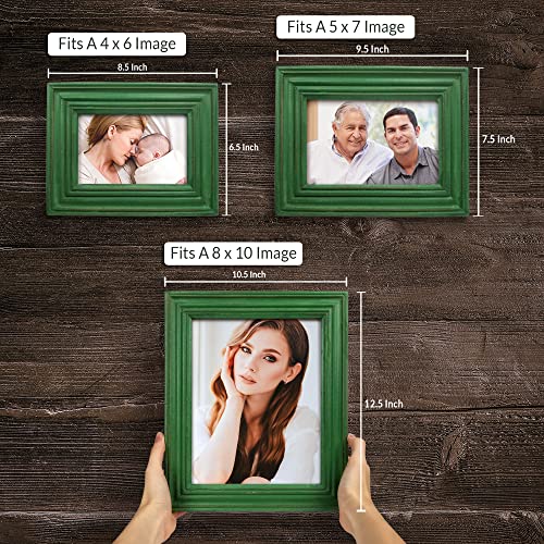 My Vintage Finds Farmhouse Picture Frames Green Rustic Frames 4X6 Rustic Picture Frames #TOP5
