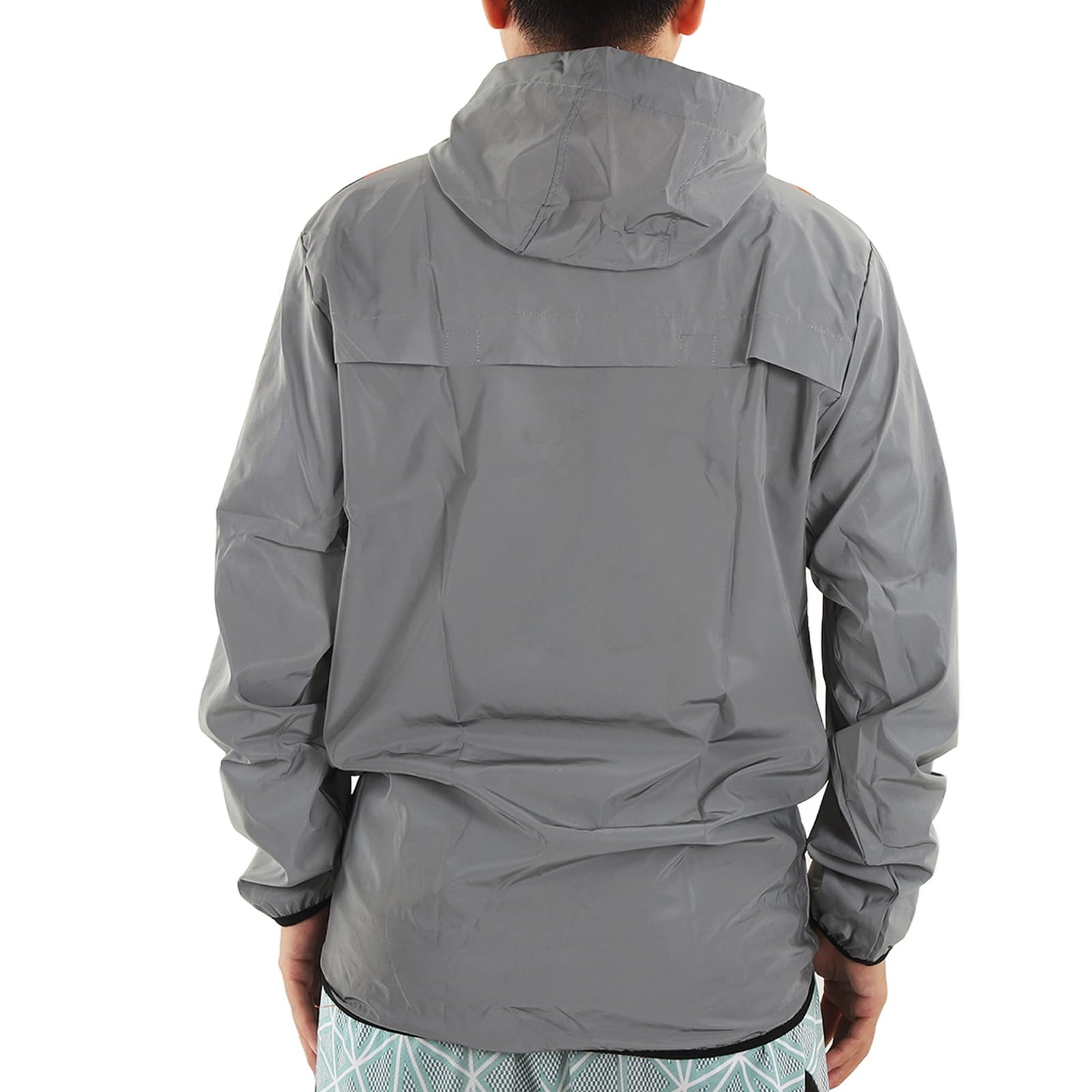 Alomejor Chaqueta de Ciclismo, Chaqueta Cortavientos de Poliéster con Rayas Reflectantes, Bolsillos con Cremallera, para Deportes Al Aire, Ciclismo, Correr, Senderismo