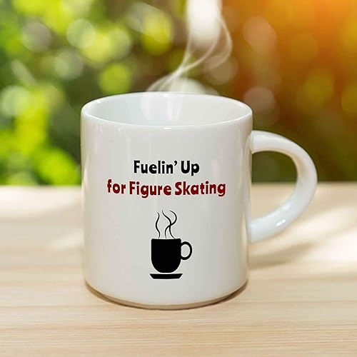 Miniatura 3 de Taza de café Fuelin' Up for Figure Skating – Taza de cerámica para patinaje sobre hielo, idea de regalo para hombres/mujeres/niños/niñas,