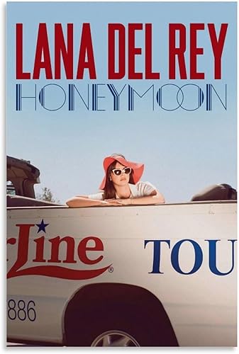 boliye Póster de luna de miel de Lana del Rey para decoración de pared, decoración de pared, dormitorio, gimnasio, regalo decorativo, 12 x 18