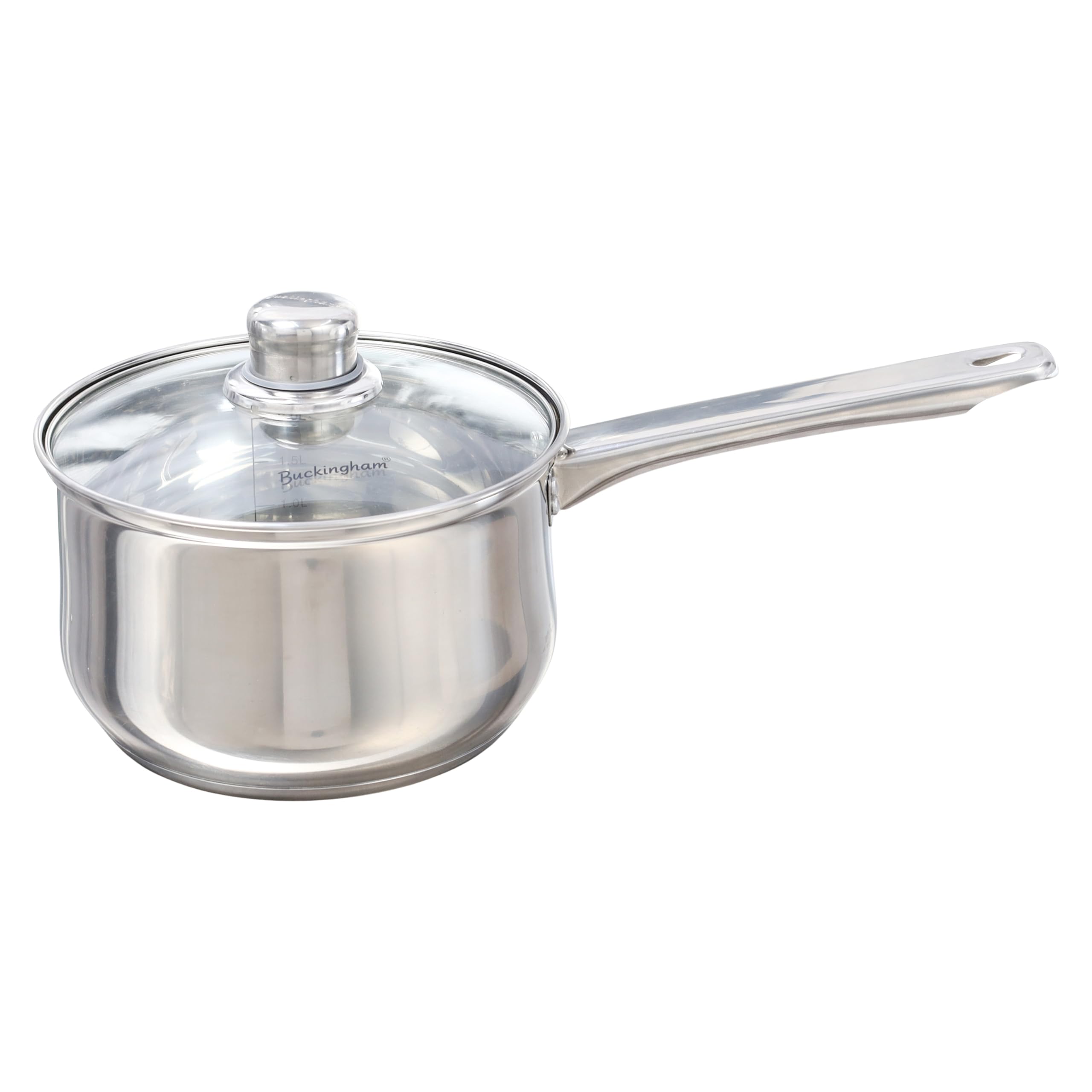 Buckingham Stainless Steel Saucepan With Glass Lid 16 Cm from B&Q