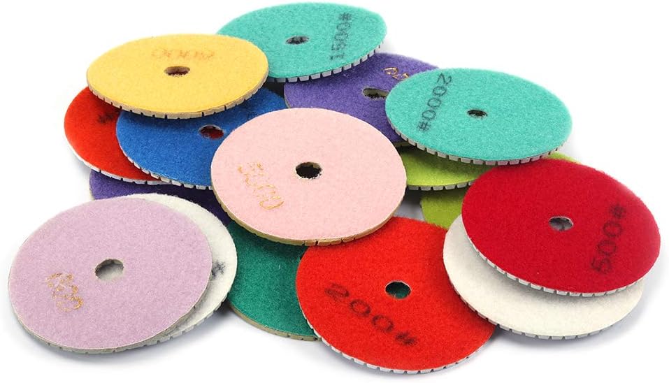 3 Inch Wet Diamond Polishing Pads Premium Grade for Granite Stone Concrete Marble 1500 Grit
