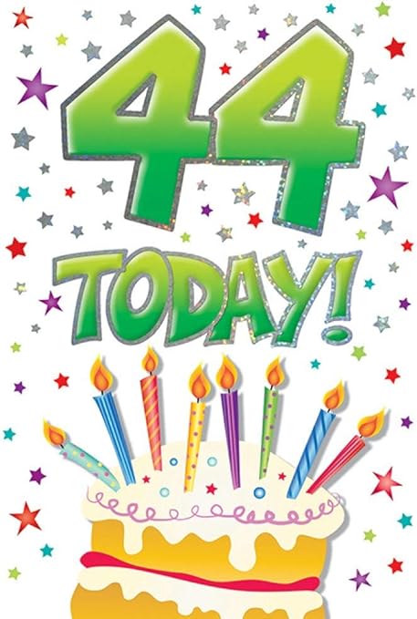 Amazon 44歳の誕生日おめでとうカード 44 Today 7 X 5インチ Piccadilly Greetings グリーティングカード 文房具 オフィス用品