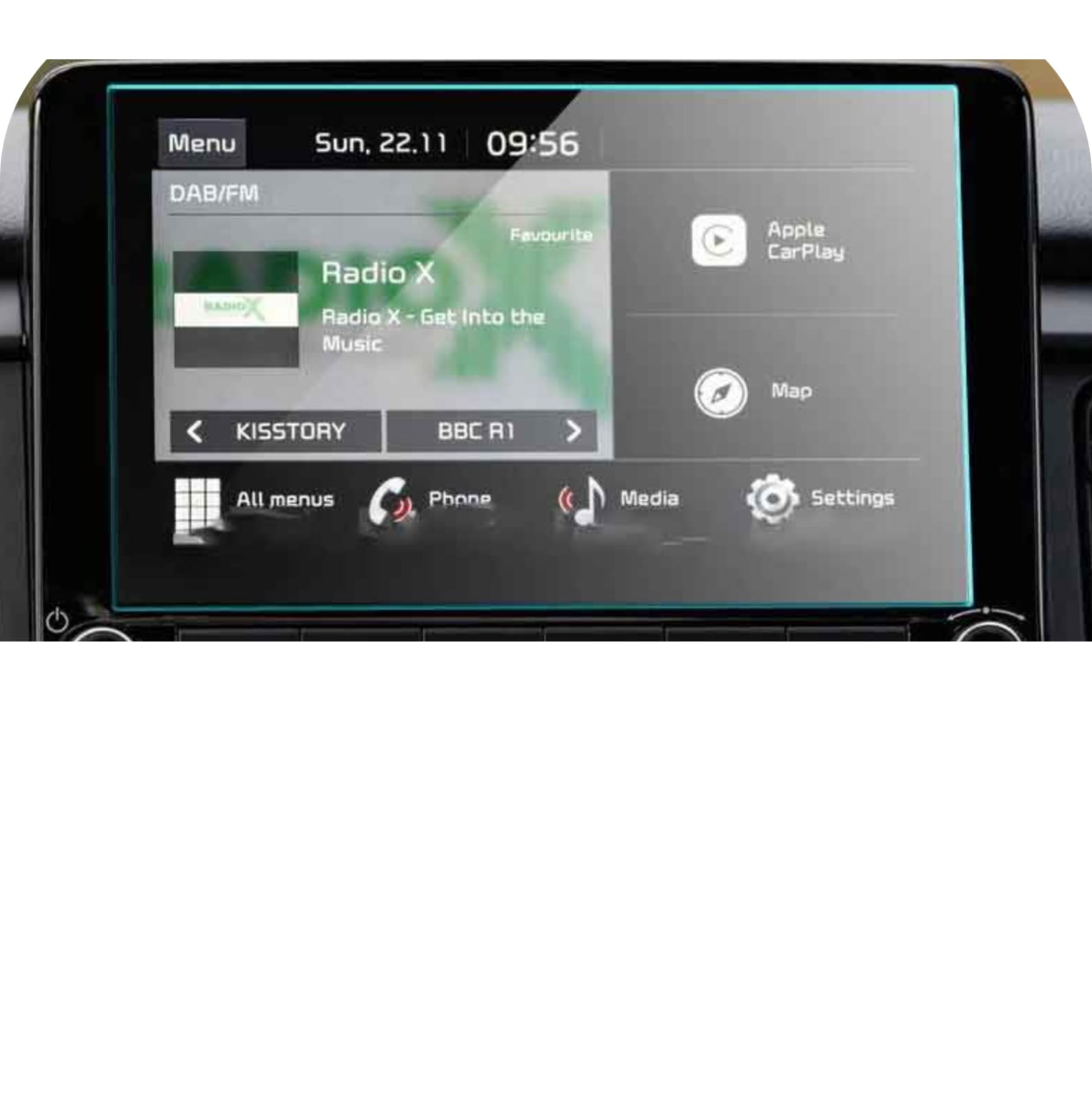 Écran Kia Stonic rayé ? Film protection verre trempé voiture LCD