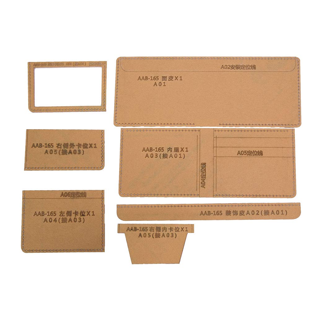 Acrylic Template Stencil for Short Wallet Lightweight, Transparent, Easy Cutting DIY Handmade Leather Crafts