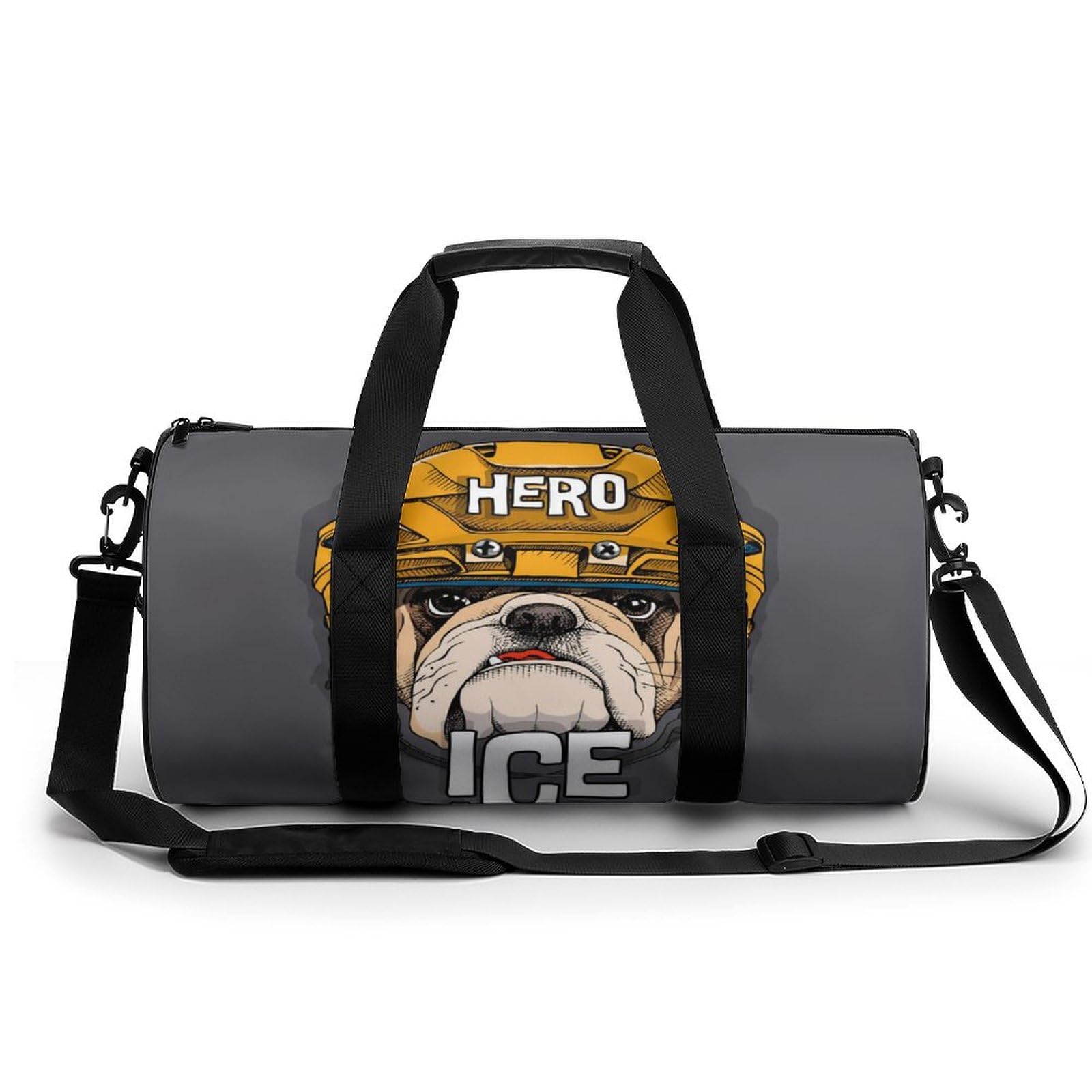 Hockey Bulldog Sac De Sport Gym Sac De Voyage Sac Week-End Duffel Bag pour Camping Randonnée Voyage 45x23x23cm