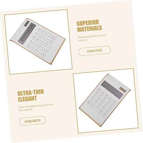 Miniatura 3 de STOBOK Calculadora solar para el hogar, accesorios para celulares, calculadora pequeña, portátil, portátil, básica, para niños, mesa de plástico,