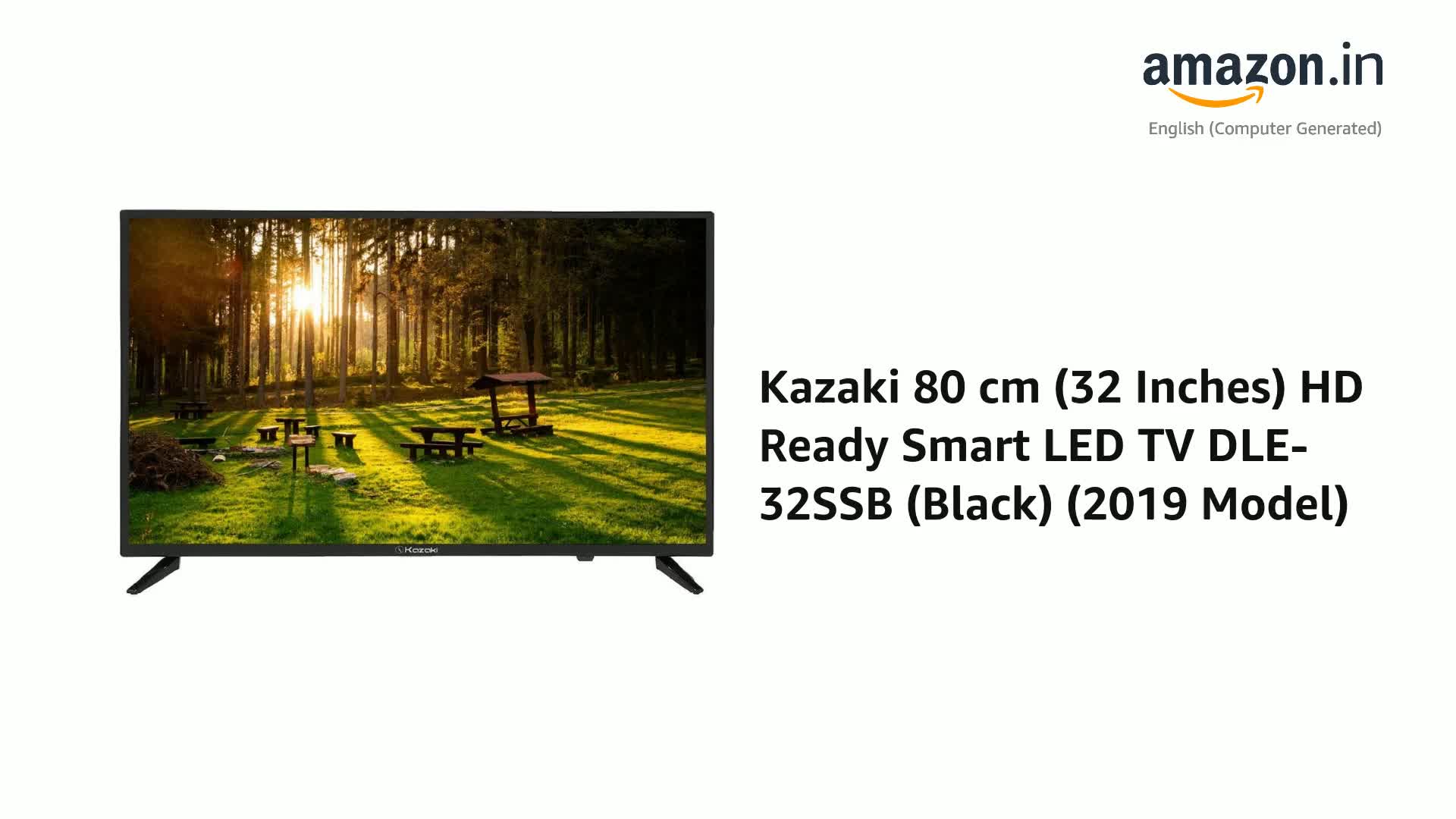 Kazaki 80 cm (32 Inches) HD Ready Smart LED TV DLE-32SSB (Black