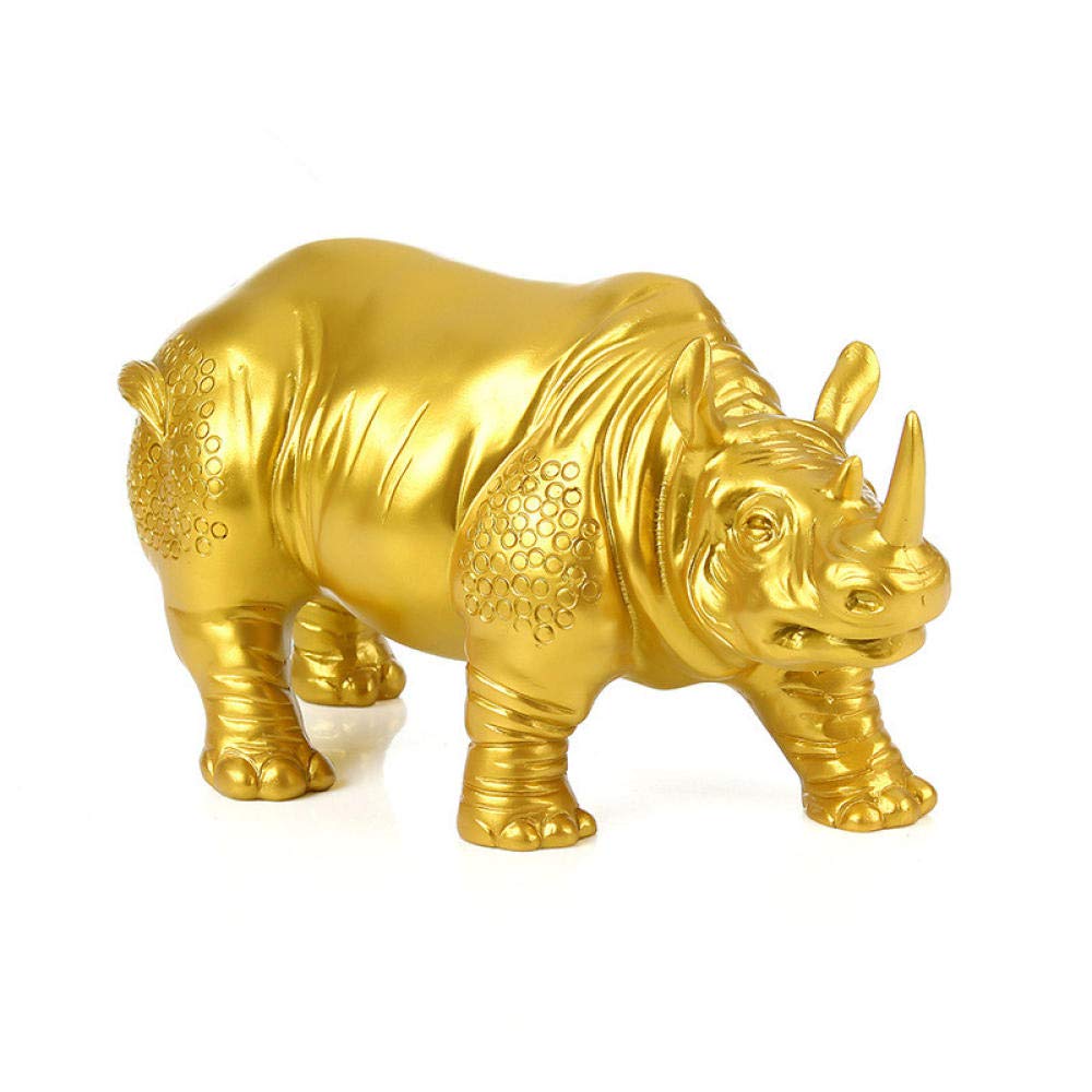 Sculpture rhinocéros déco ornement de maison et salon contemporain