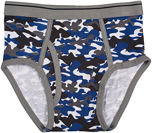 Trimfit Boys Soft 100% Cotton Tagless Briefs (8-Pack) Navy/Grey