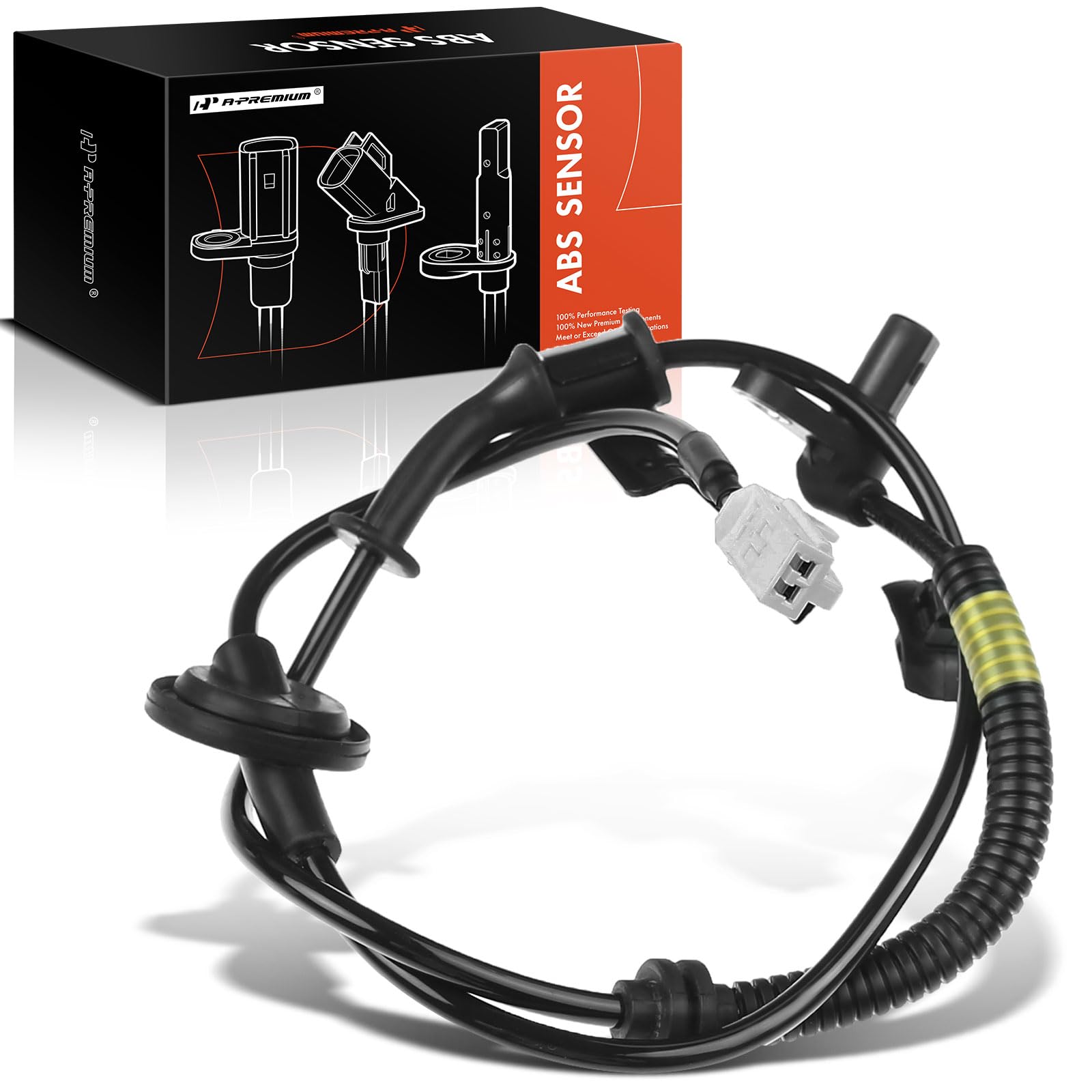 A-Premium ABS Wheel Speed Sensor Compatible with Hyundai Models - Accent 2012-2017, L4 1.6L - Rear Right Passenger Side, Replace# 95681-1R100, 956811R100