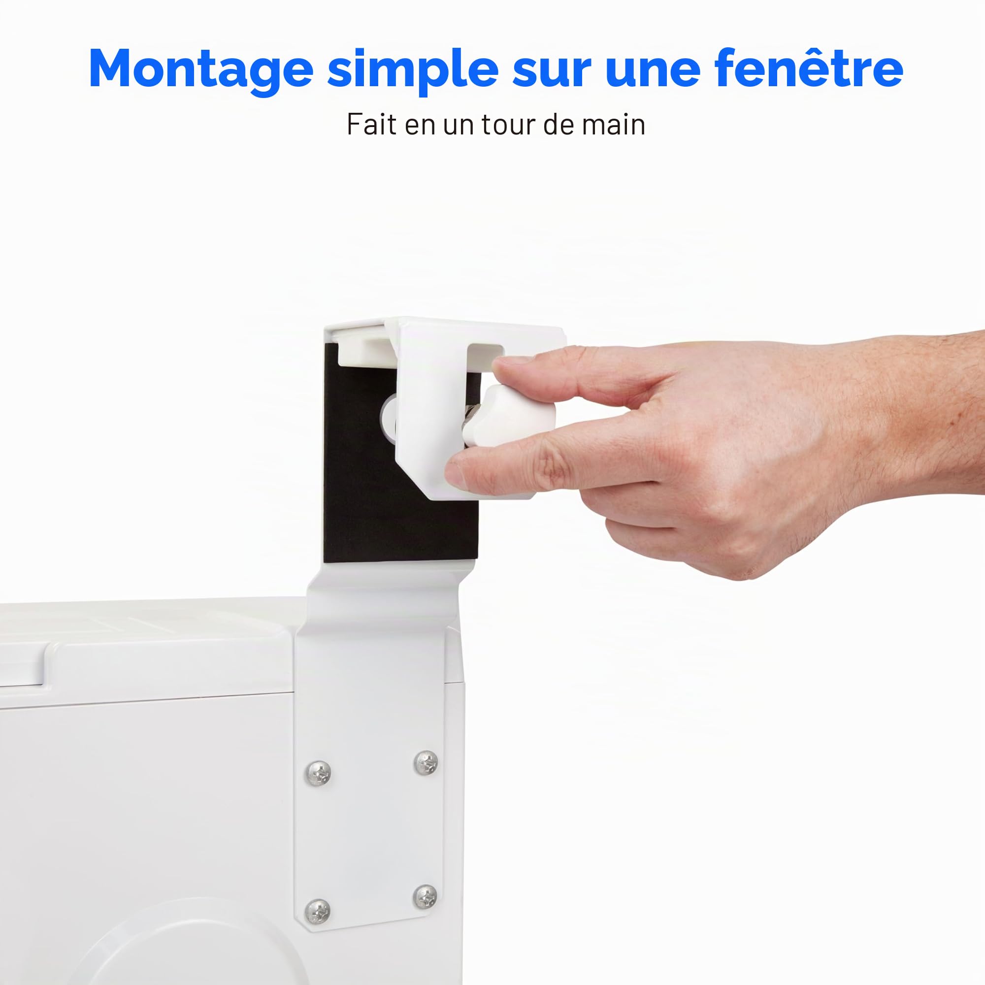 MEDION Smart Climatiseur Split P502 (5000 BTU, 3-en-1, Refroidir, Déshumidification, Ventilation, pour caravane, camping-car, kit de joint de fenêtre, mode sommeil, contrôle Wifi, Écran, MD 37735)