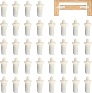 UFURMATE Spring Loaded Repair Pins, 36Pcs Plastic Blinds Repair Pins Cabinet Door Repair Pins Damper Replacement Repair Pins Cabinet Furniture Shelf Pins Support, Dia. 7.5mm/0.29 in (White)