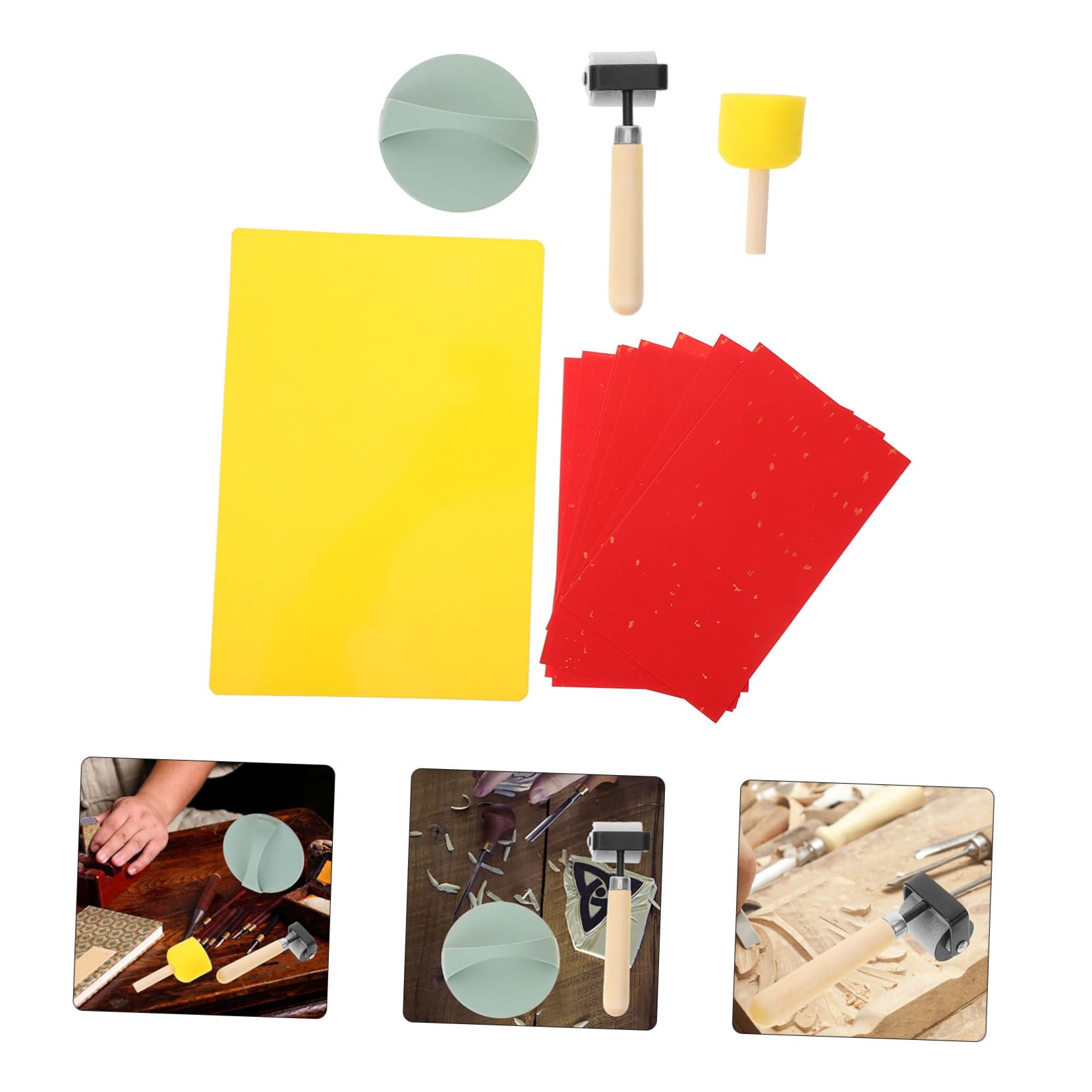 Lurrose 4 Juegos Kit De Herramientas De Grabado Reemplazo Del Kit De Recarga Pegatinas Sellos Tinta Inicio Kit De Sello De Sello De Cera Titulares Imprimible Talla De Sello Bolígrafo Papel