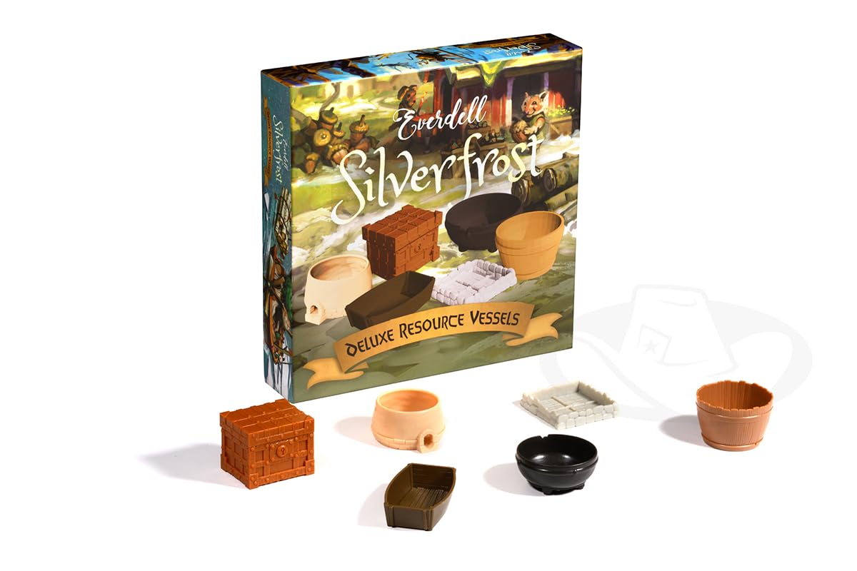 Everdell Silverfrost Deluxe Resource Vessels - Supporti per componenti 3D premium, accessori per giochi da tavolo aggiornati, supporti per risorse e gettoni