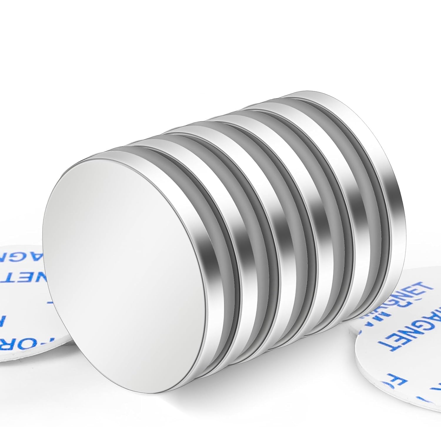 MIKEDE 20 Pack Strong Neodymium Disc Magnets with Adhesive Backing Silver — Amazon image 19