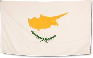 Bundes- und Länderflagge aus wetterfestem Material mit Metallösen, Outdoor Fahne & Flagge (Zypern) 150x90cm