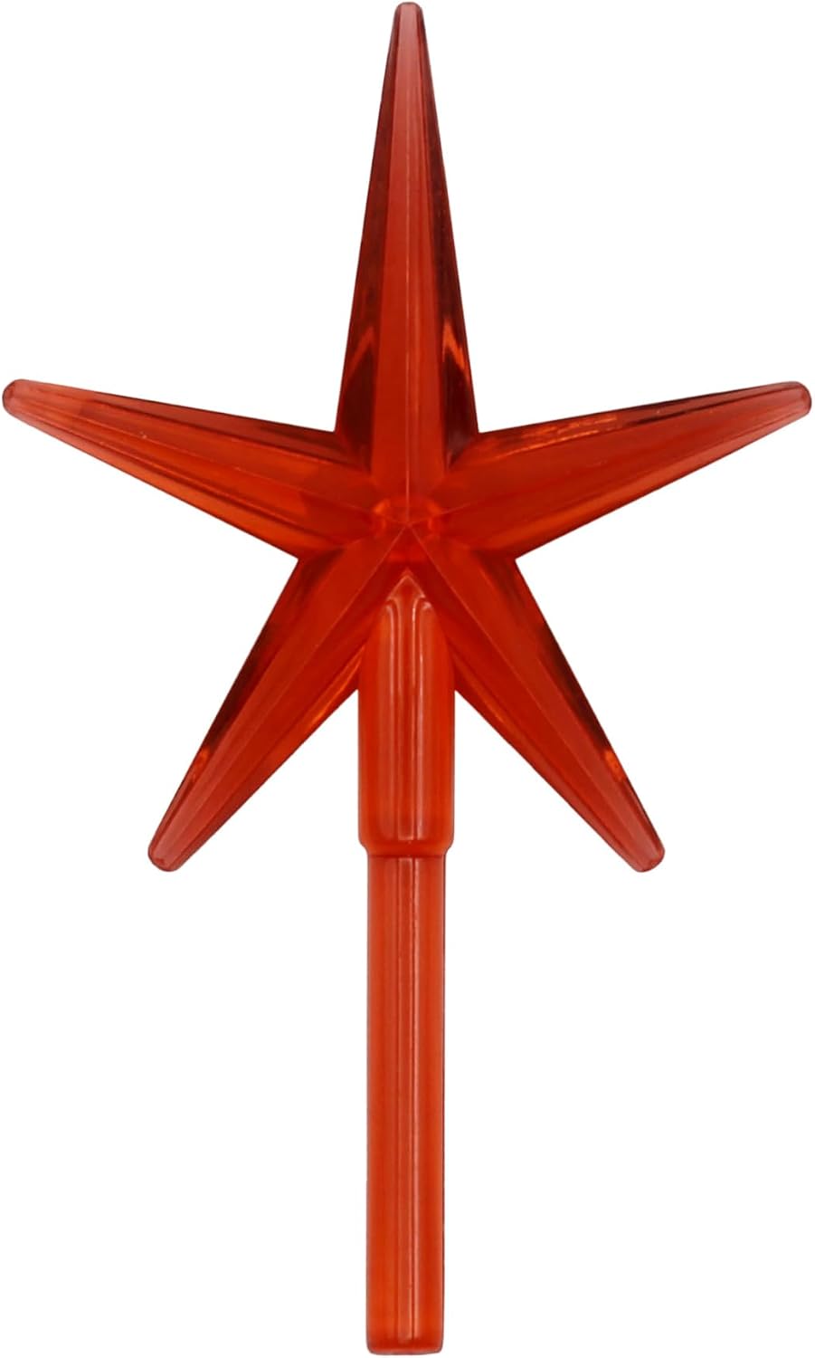 Creative Hobbies 6 Pack Multicolor Stars Ceramic Christmas Tree Lights Plastic Light Decorations - Replacement Parts Christmas Tree Ornaments