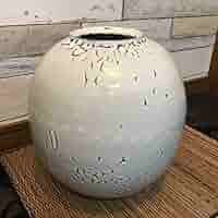 萩焼  作家物　  白萩の花生け 陶器 萩焼 輪花 白萩ぐい呑(木箱入） 中村國輔 作 | 陶器 和食器