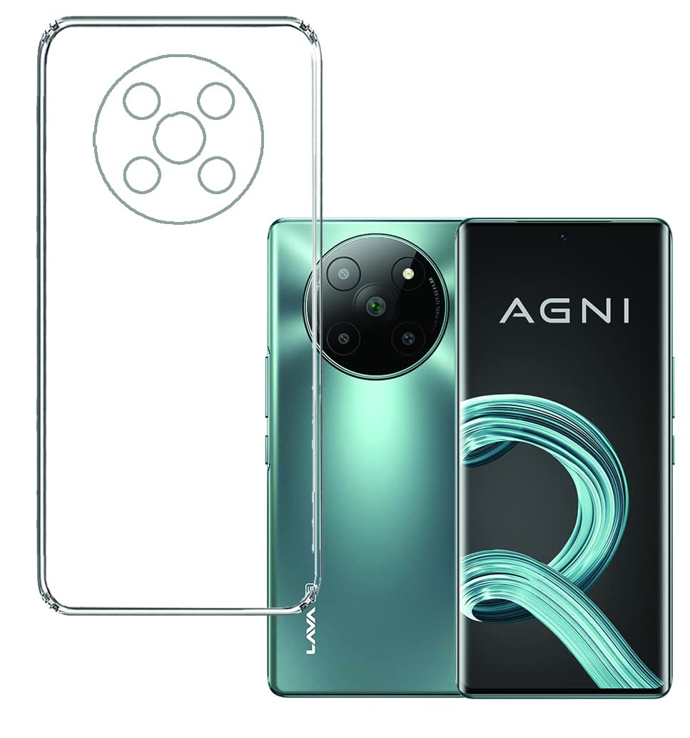 Pinaaki Enterprises Lava Agni 2 5G Back Cover | Slim Soft Back Case for Lava Agni 2 5G (Transparent) (B0D27DX2SR) Amazon Price History, Amazon Price Tracker