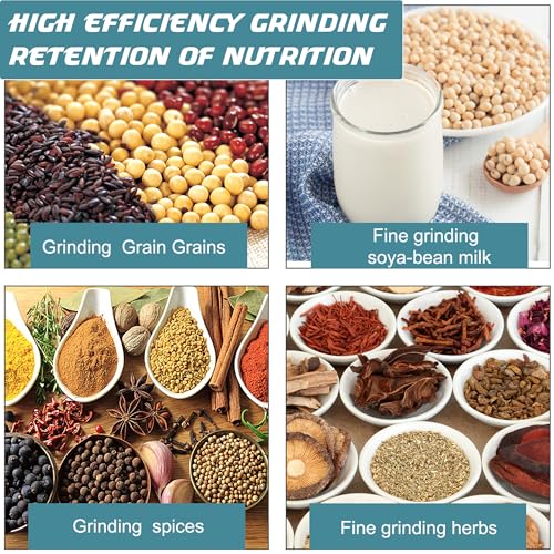 Image of H&ZT 3000W Dry Electric Grain Mill Grinder, 110V Rice Wheat Corn Grinder Machine, Home & Farm Flour Mill, Molino de Maiz Electrico