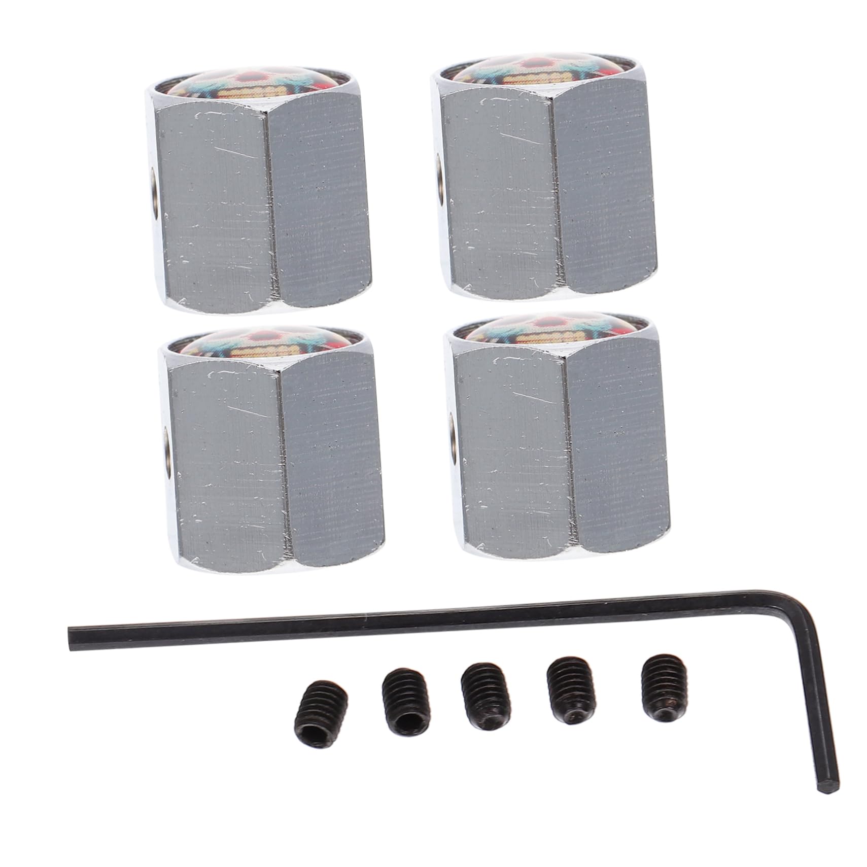 MOLUCKFU Tire Valve Caps Bike Tire Stem Caps Black Anti-Theft Wheel Valve Cover