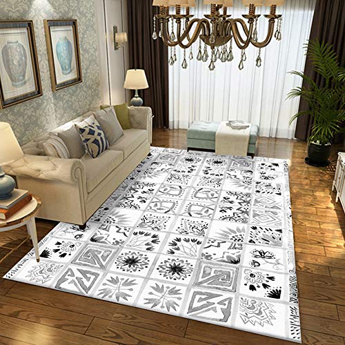Tapis de salon style nordique MU, couverture de table basse et lit haute densité
