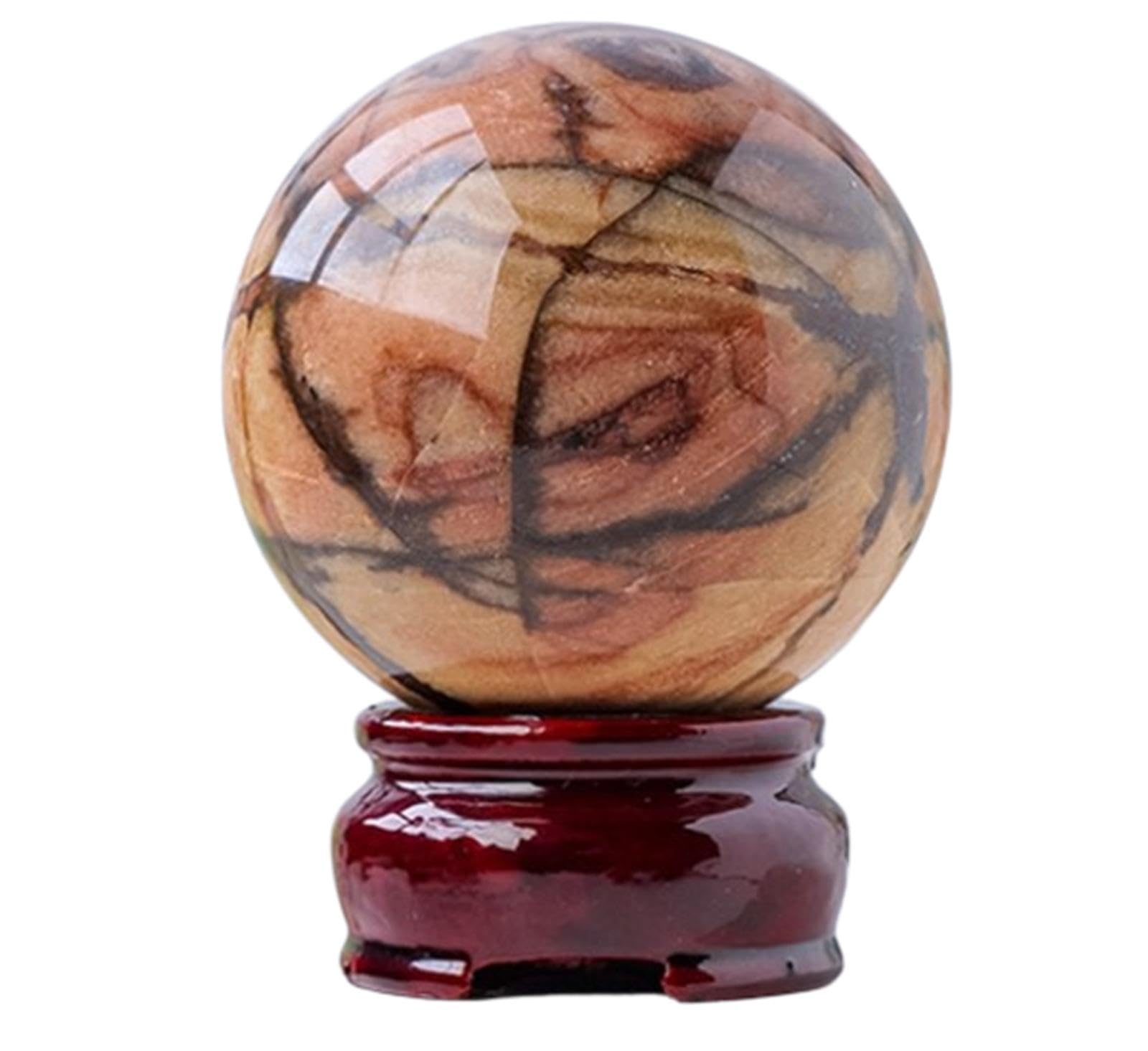 AEVHBAMXN Crystal Ball Quartz Feng Shui Decoration Gemstone Sphere Sculpture Figurine Home Office Decorative Balls Ornament,5-5.5cm