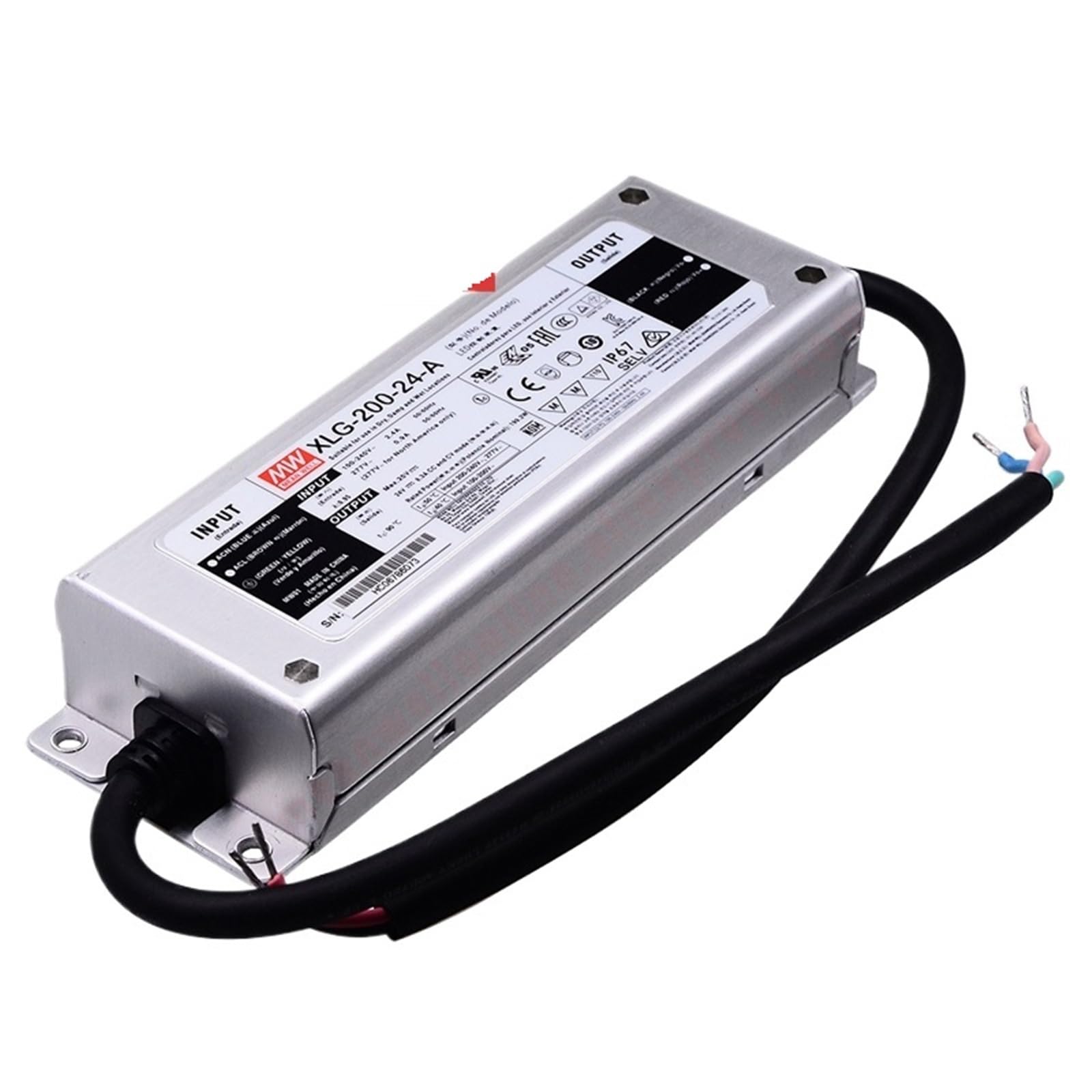 FCARUMIQP XLG-200-24-A IP67 ， 16.8-24V/4.15-8.3A/199W Constant Voltage Current LED Driver